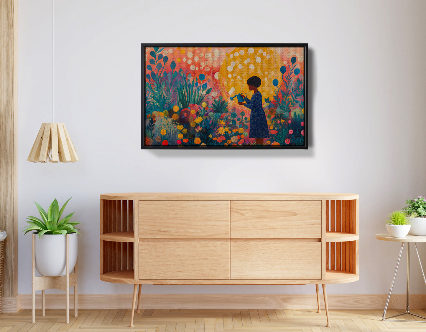 Black Girl Garden Black children wall art view 26