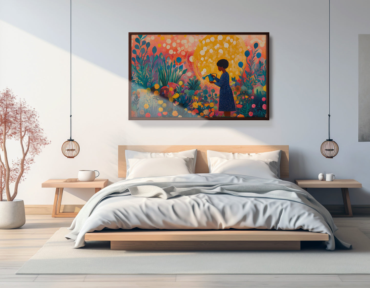 Black Girl Garden Black children wall art view 33