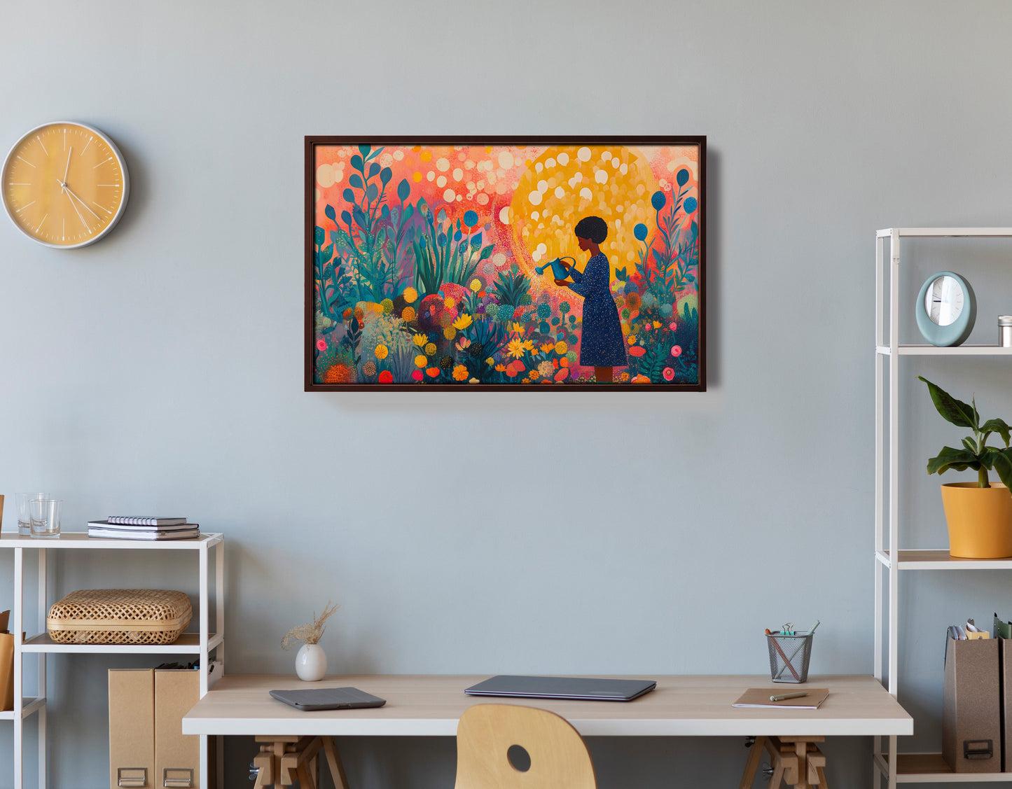 Black Girl Garden Black children wall art view 36