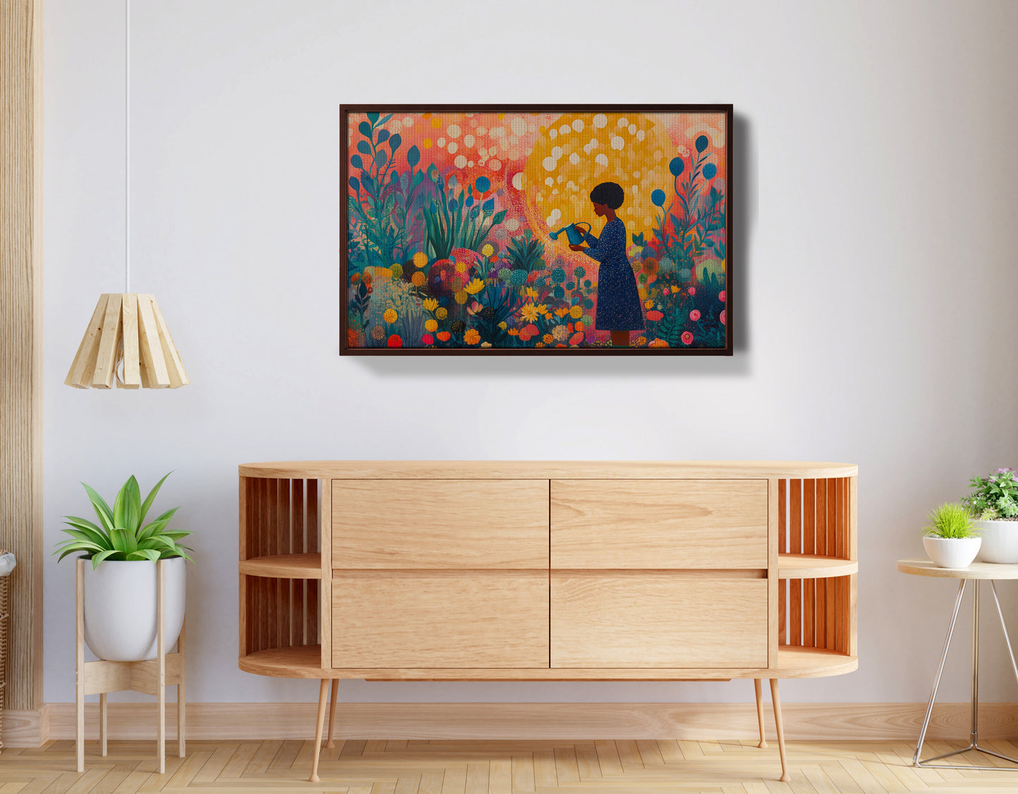 Black Girl Garden Black children wall art view 32