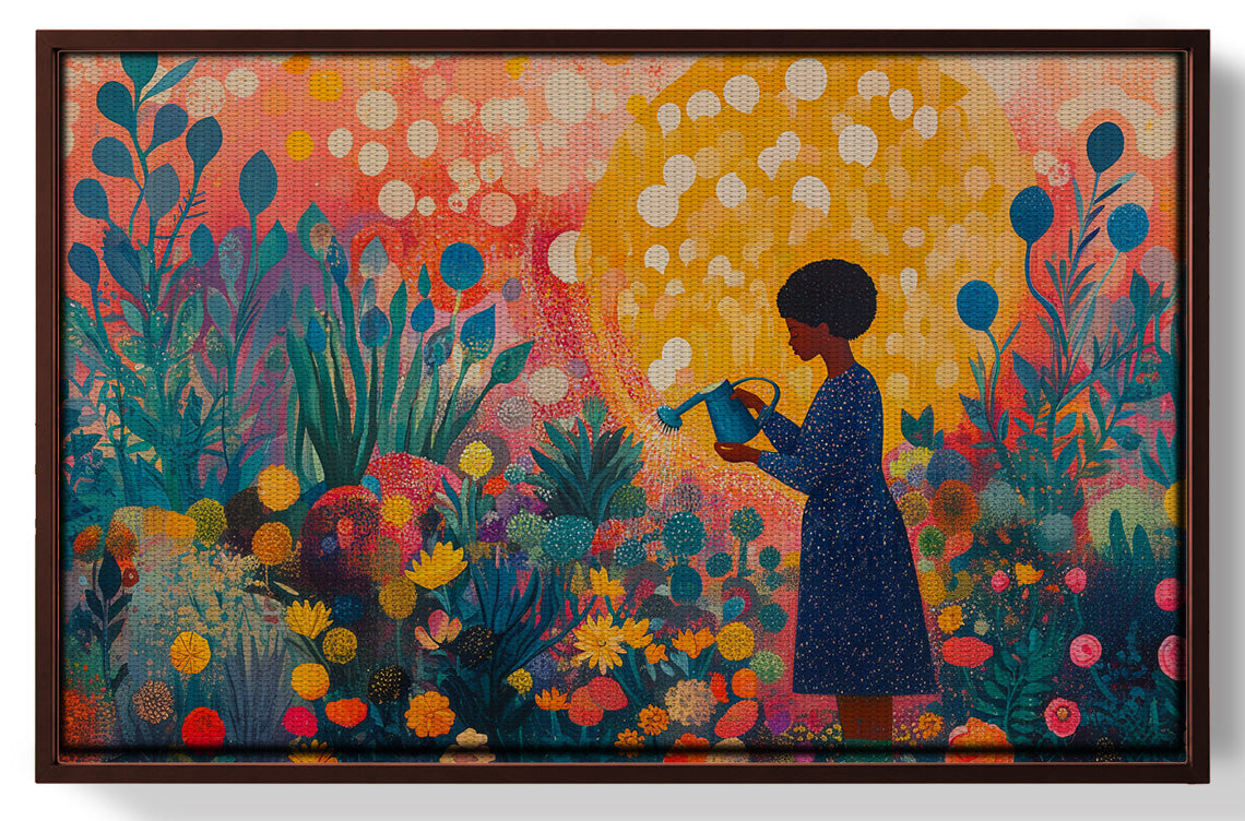 Black Girl Garden Black children wall art view 31