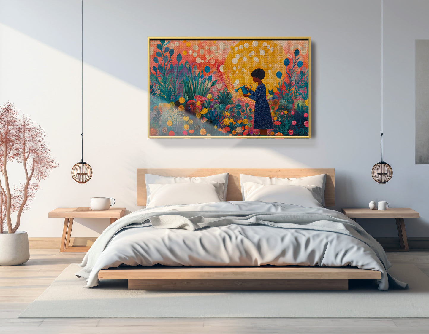 Black Girl Garden Black children wall art view 39