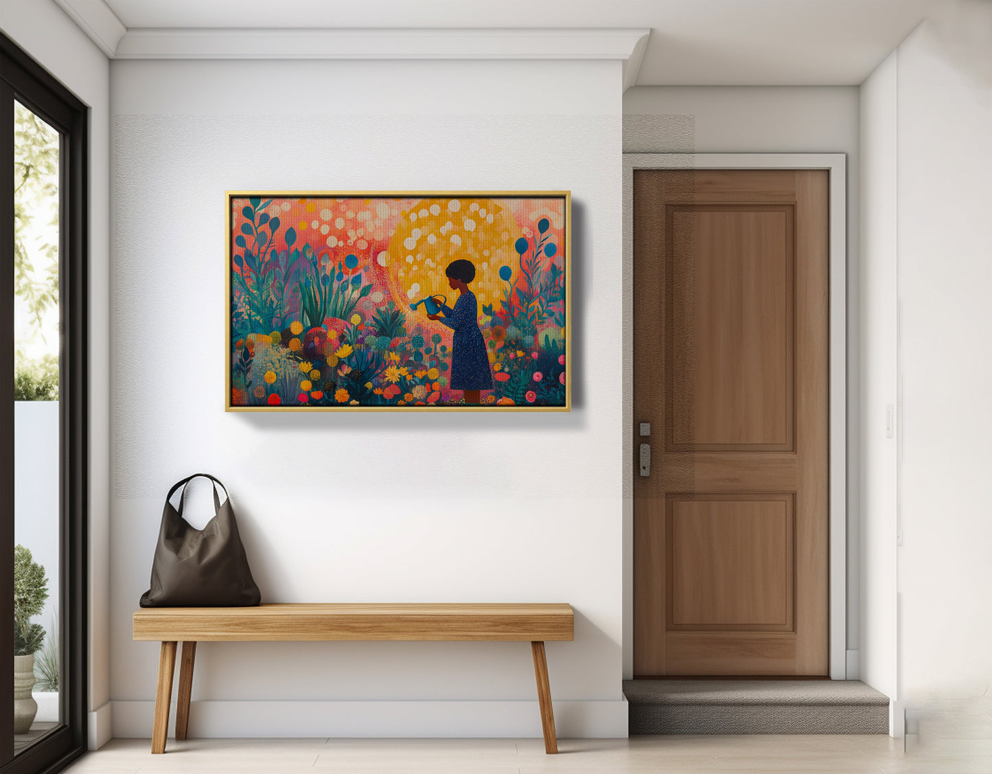 Black Girl Garden Black children wall art view 41