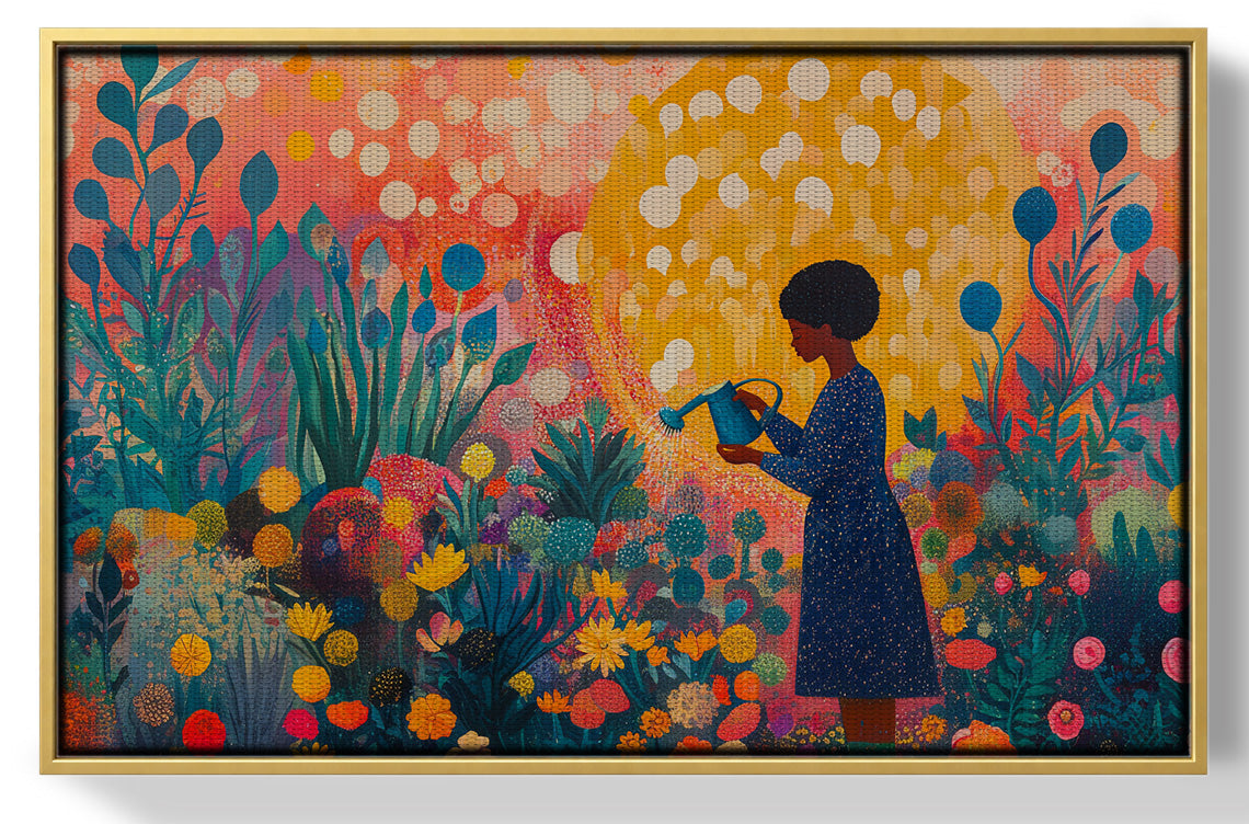 Black Girl Garden Black children wall art view 37