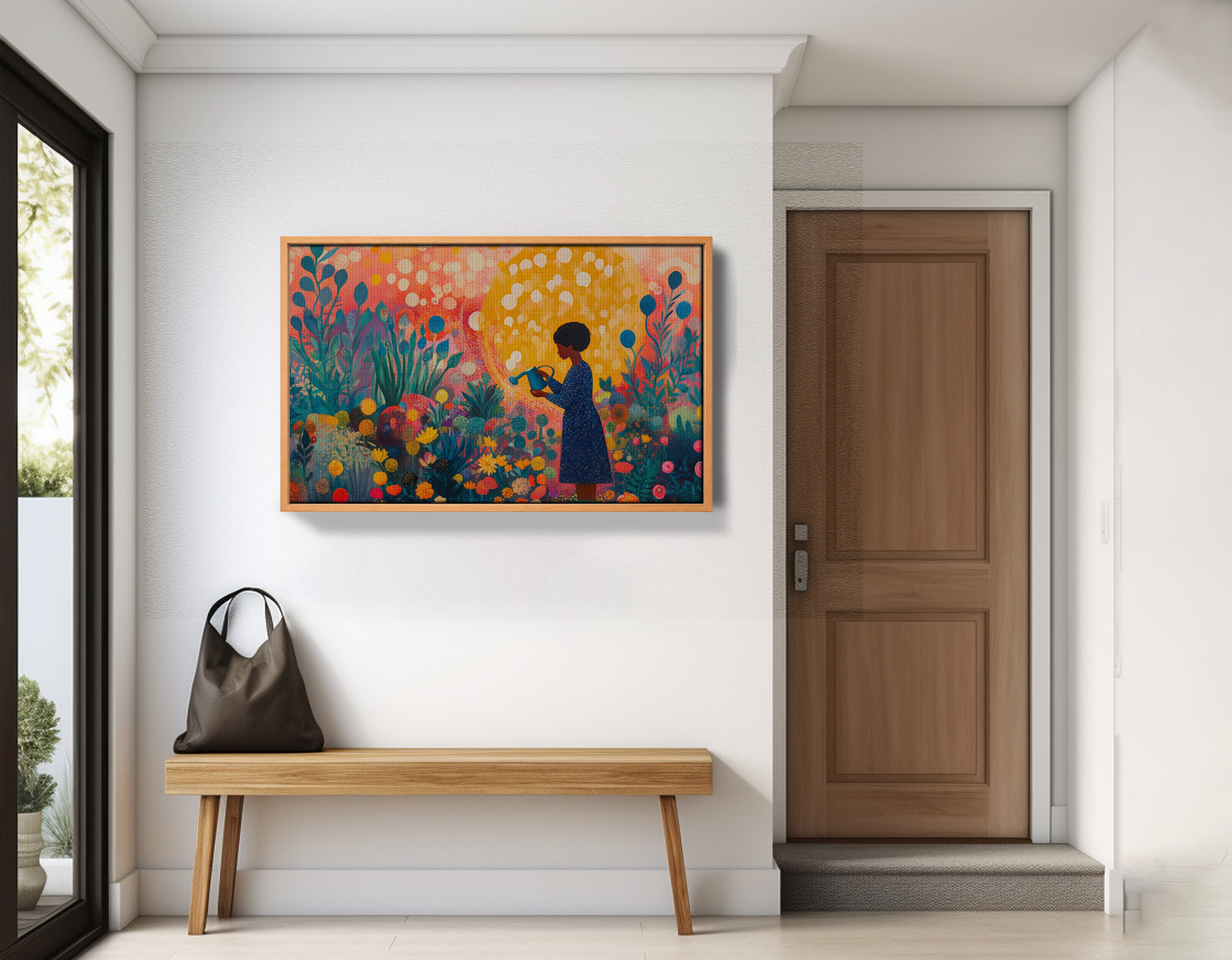 Black Girl Garden Black children wall art view 47