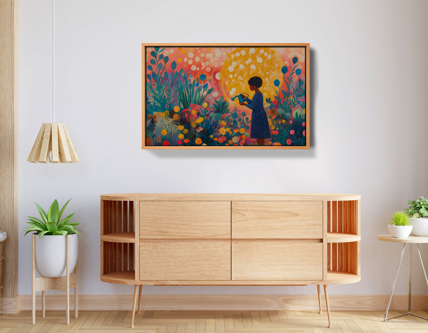 Black Girl Garden Black children wall art view 44