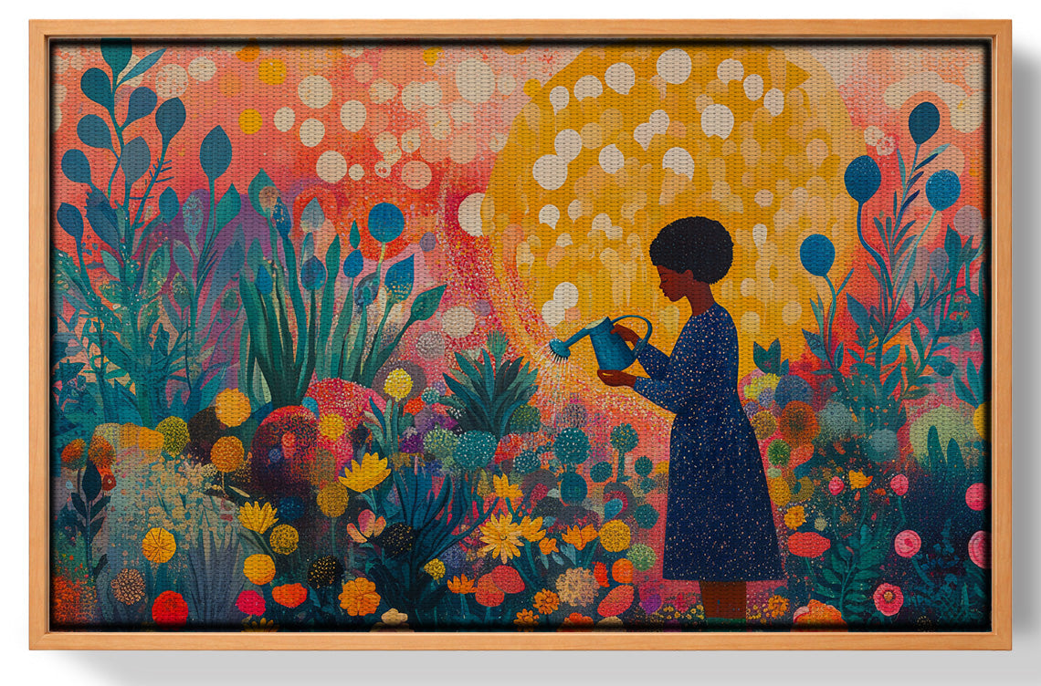 Black Girl Garden Black children wall art view 43