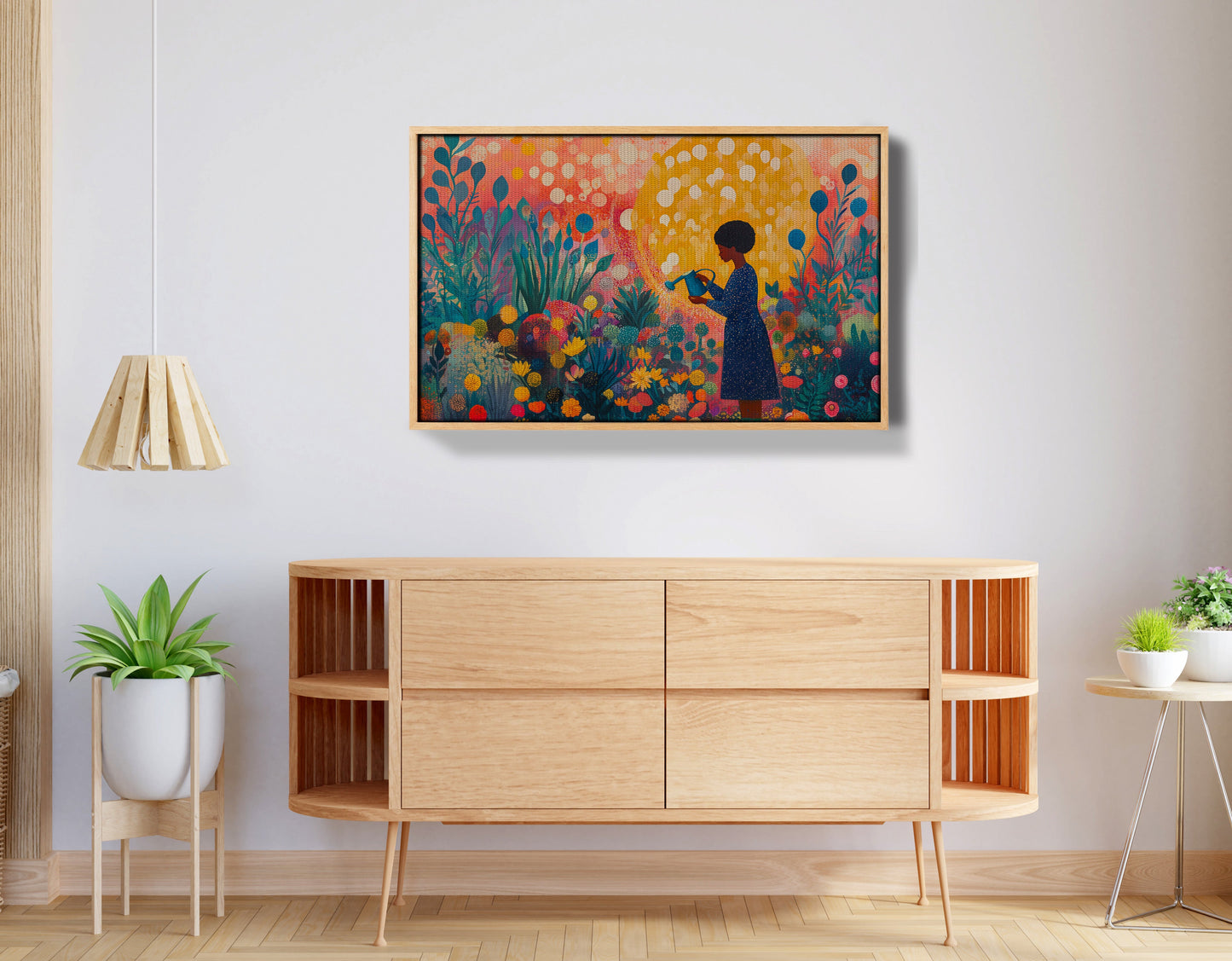 Black Girl Garden Black children wall art view 50