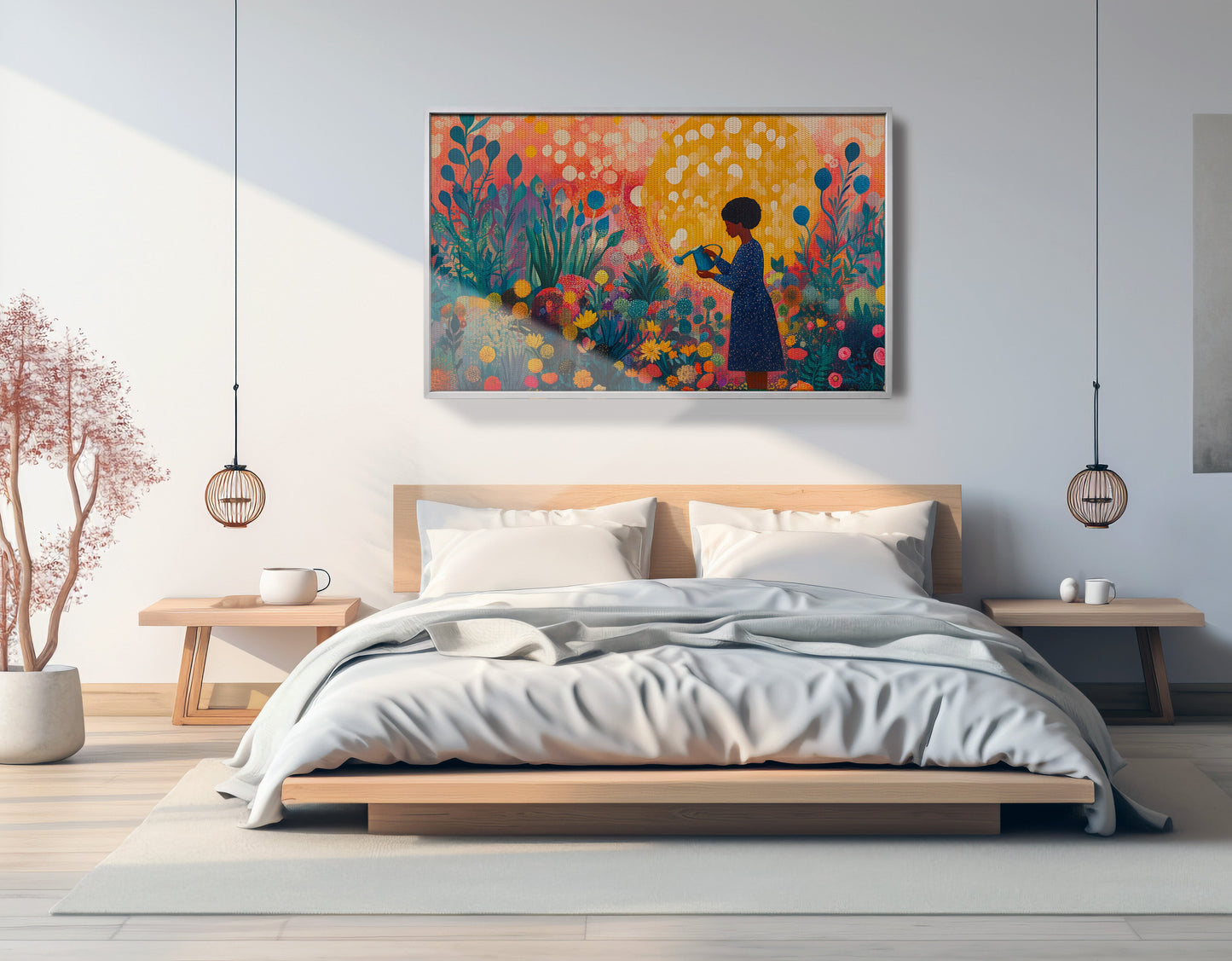 Black Girl Garden Black children wall art view 57