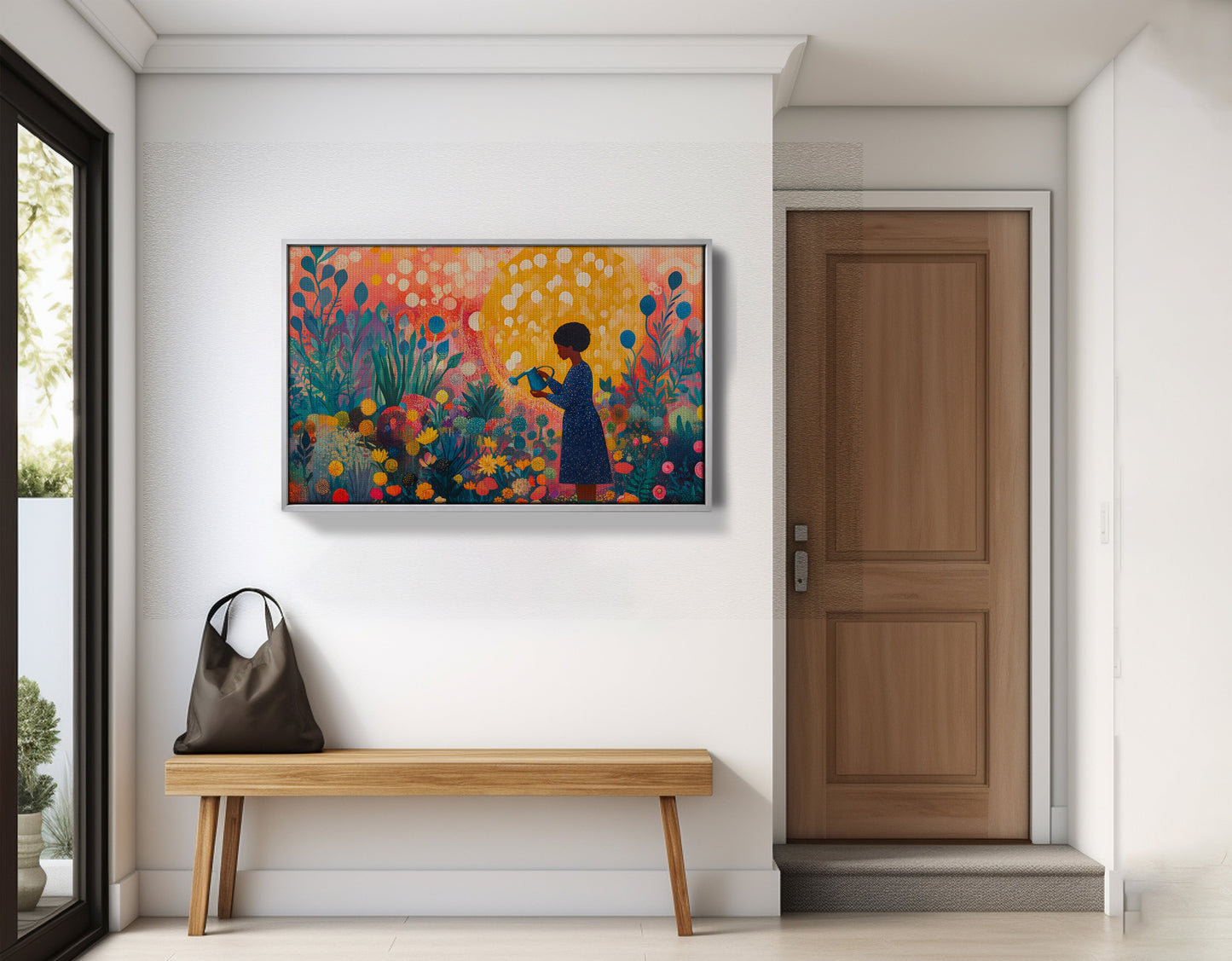 Black Girl Garden Black children wall art view 59