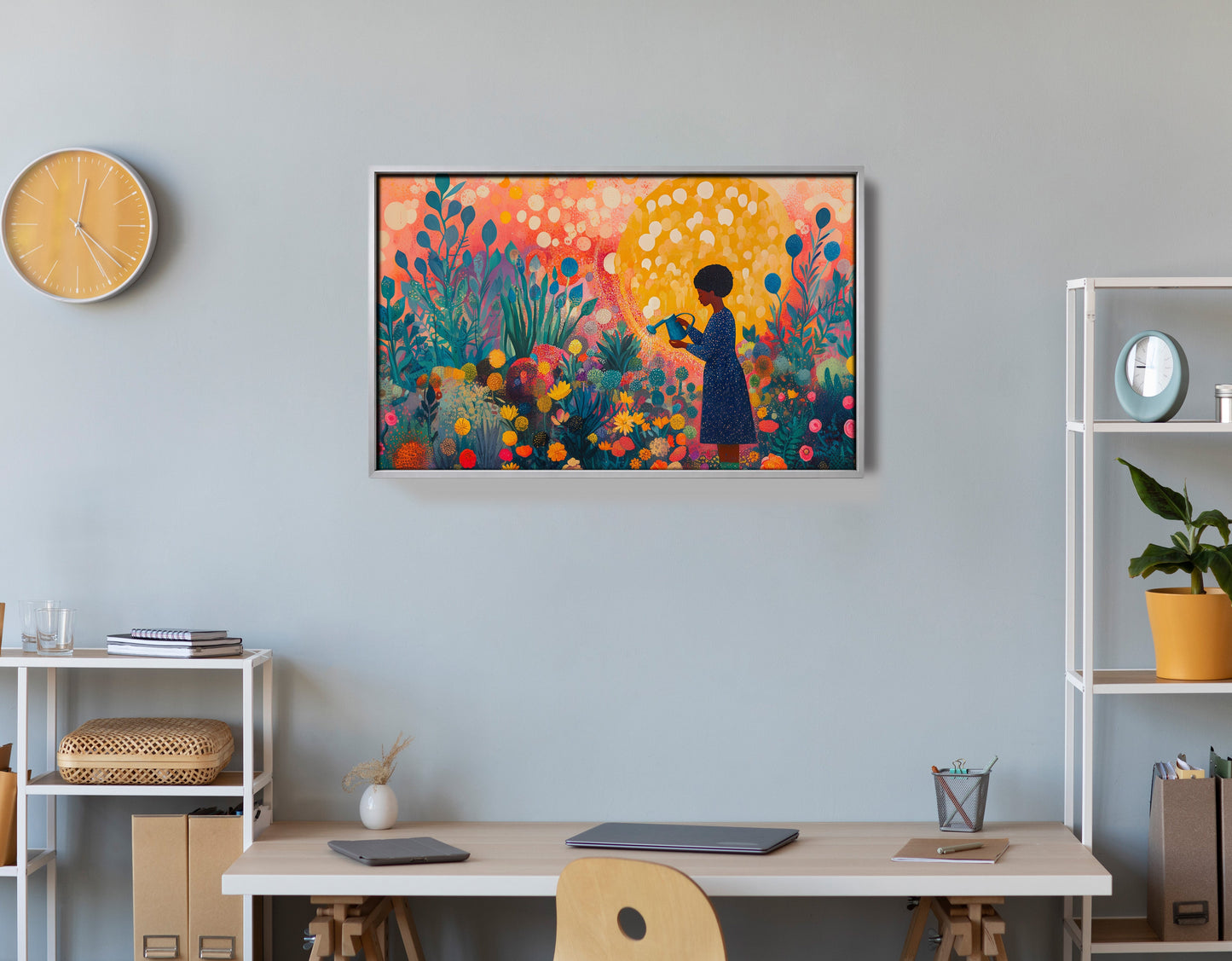 Black Girl Garden Black children wall art view 60