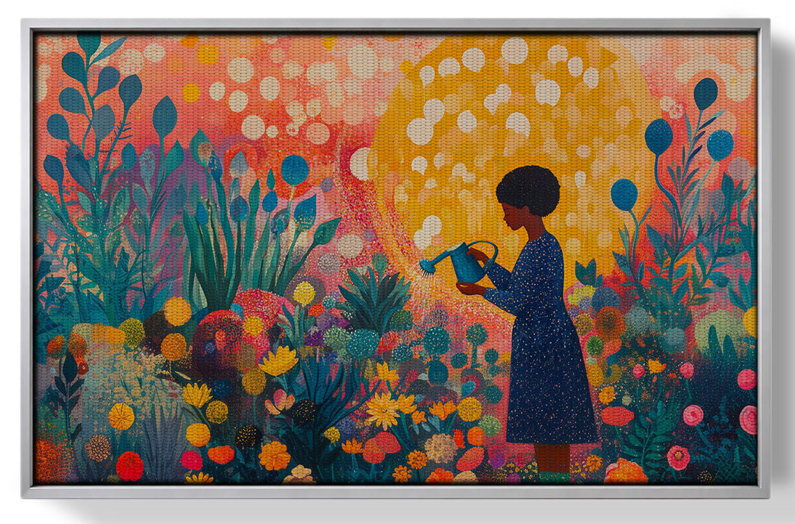 Black Girl Garden Black children wall art view 55