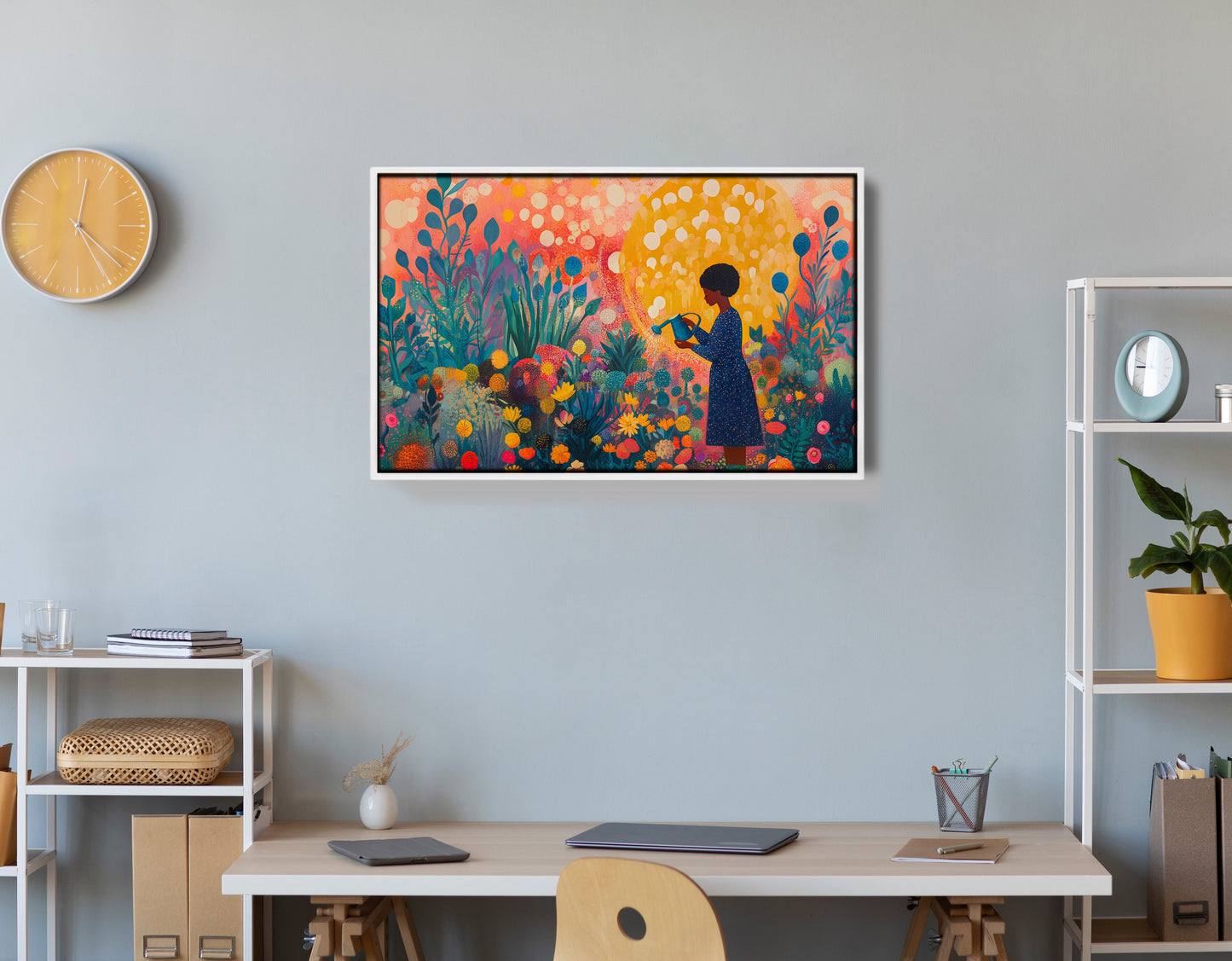 Black Girl Garden Black children wall art view 66