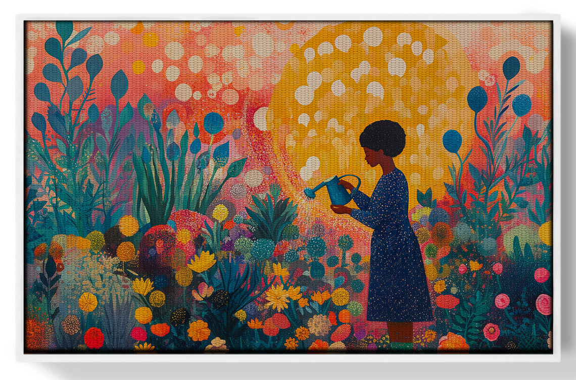 Black Girl Garden Black children wall art view 61