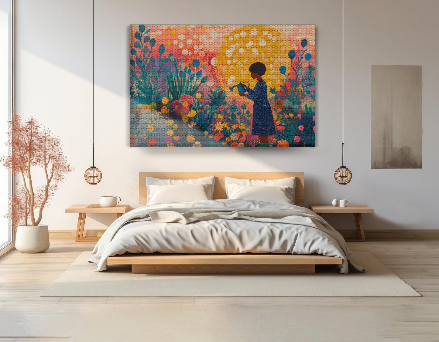 Black Girl Garden Black children wall art view 15