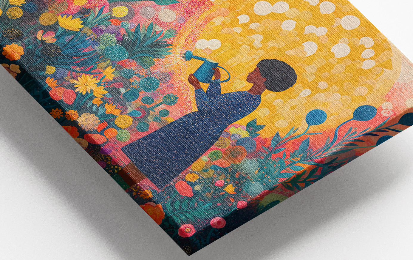 Black Girl Garden Black children wall art view 16