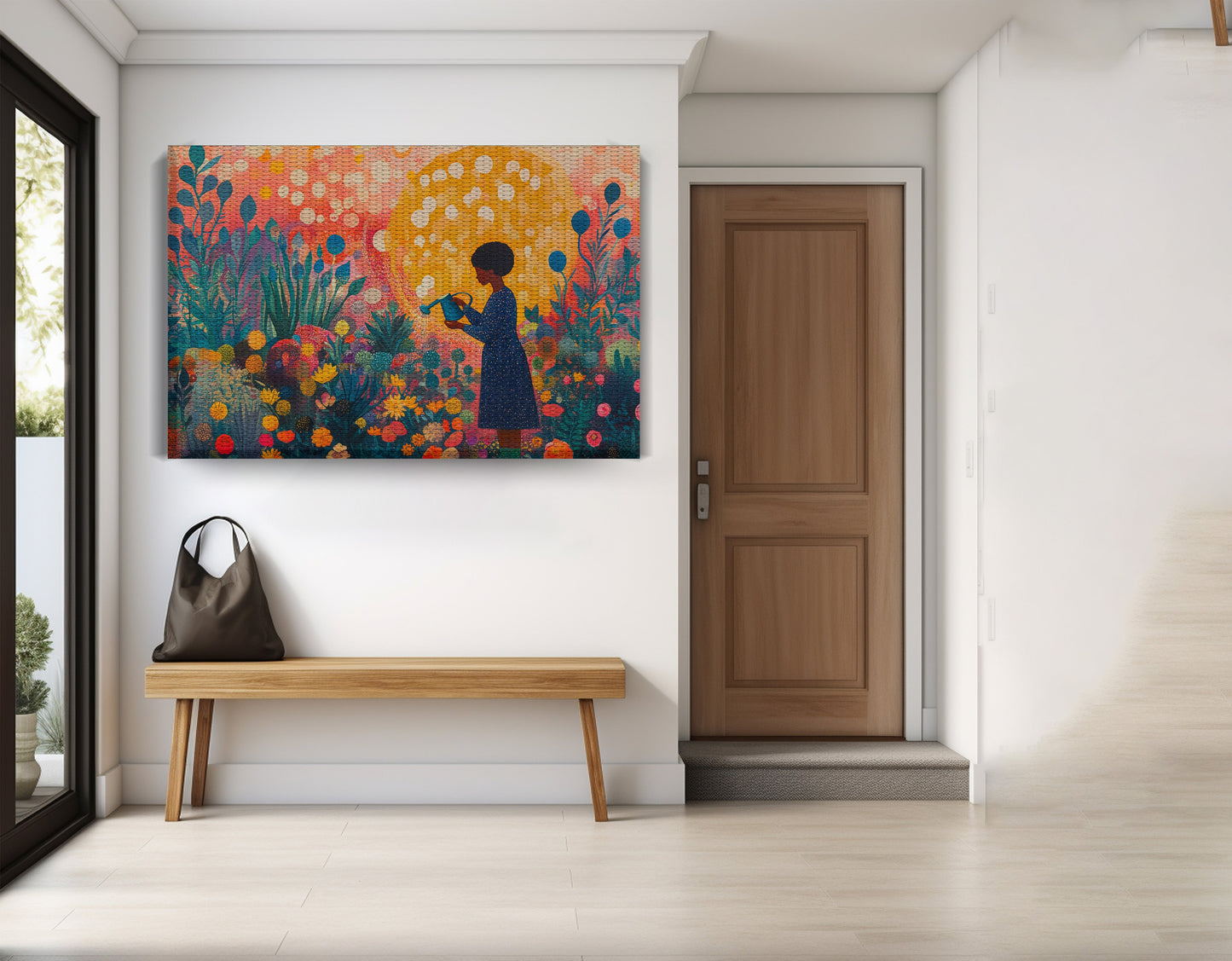 Black Girl Garden Black children wall art view 17