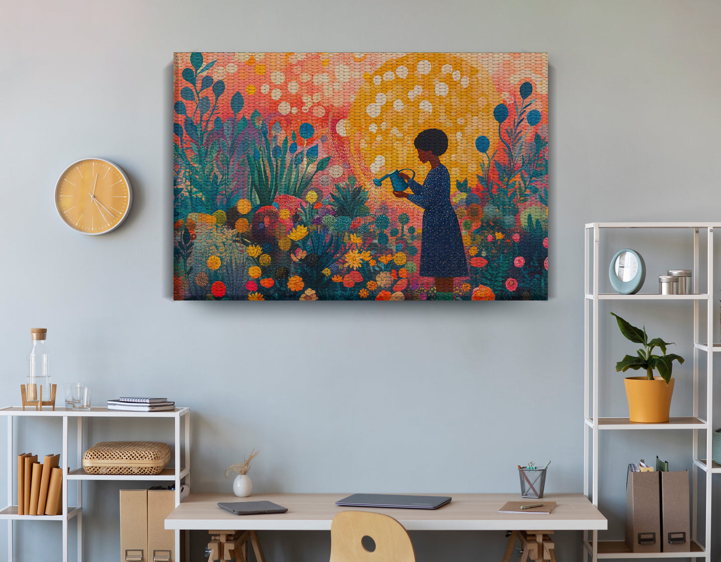 Black Girl Garden Black children wall art view 18