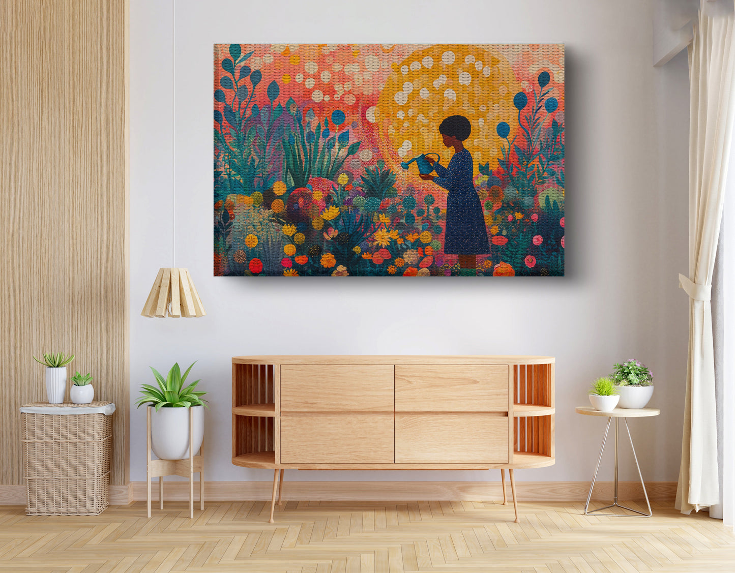 Black Girl Garden Black children wall art view 14