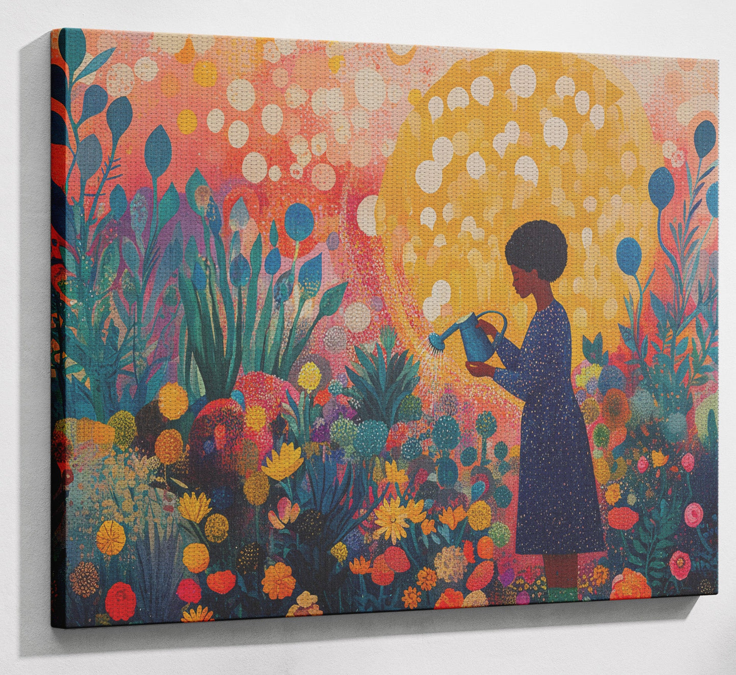 Black Girl Garden Black children wall art view 13