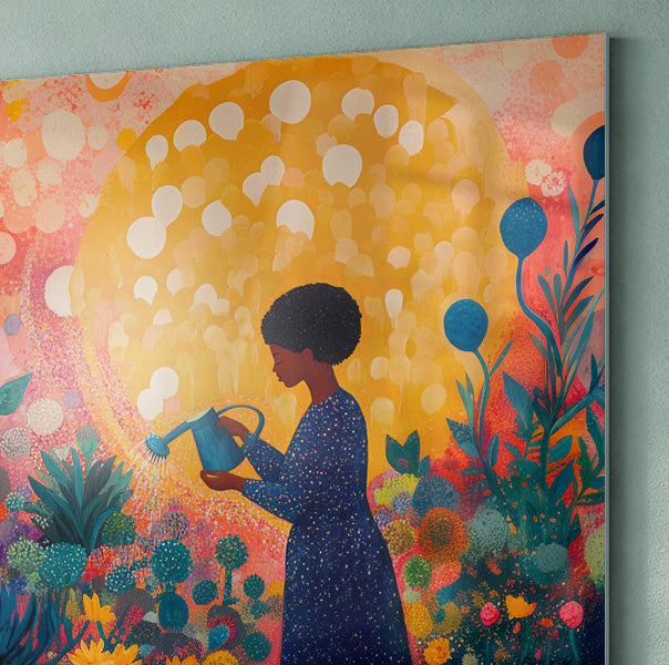 Black Girl Garden Black children wall art view 22