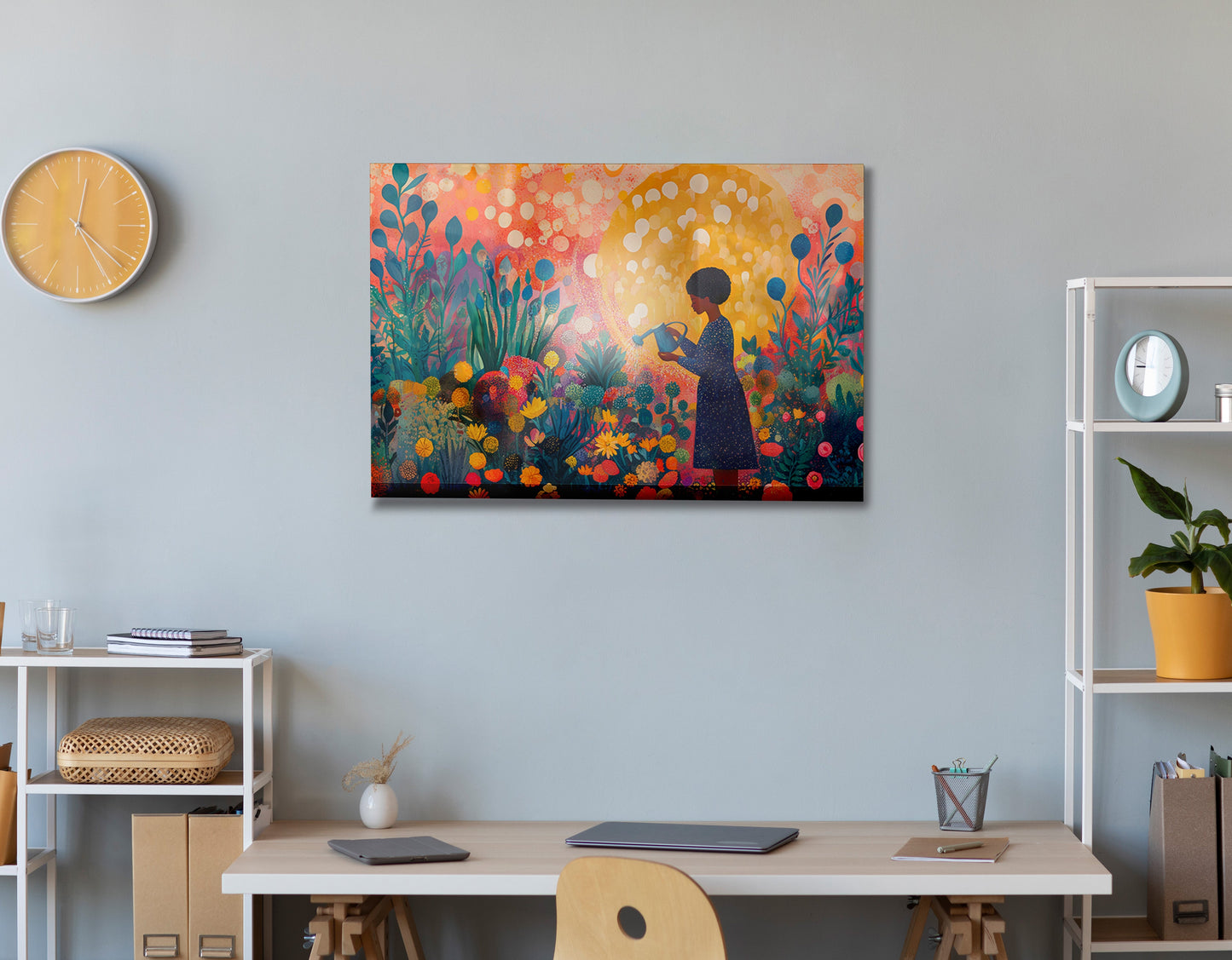 Black Girl Garden Black children wall art view 24
