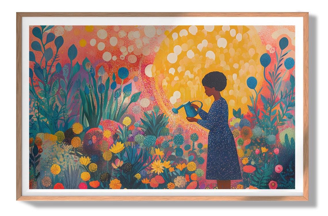 Black Girl Garden Black children wall art view 79