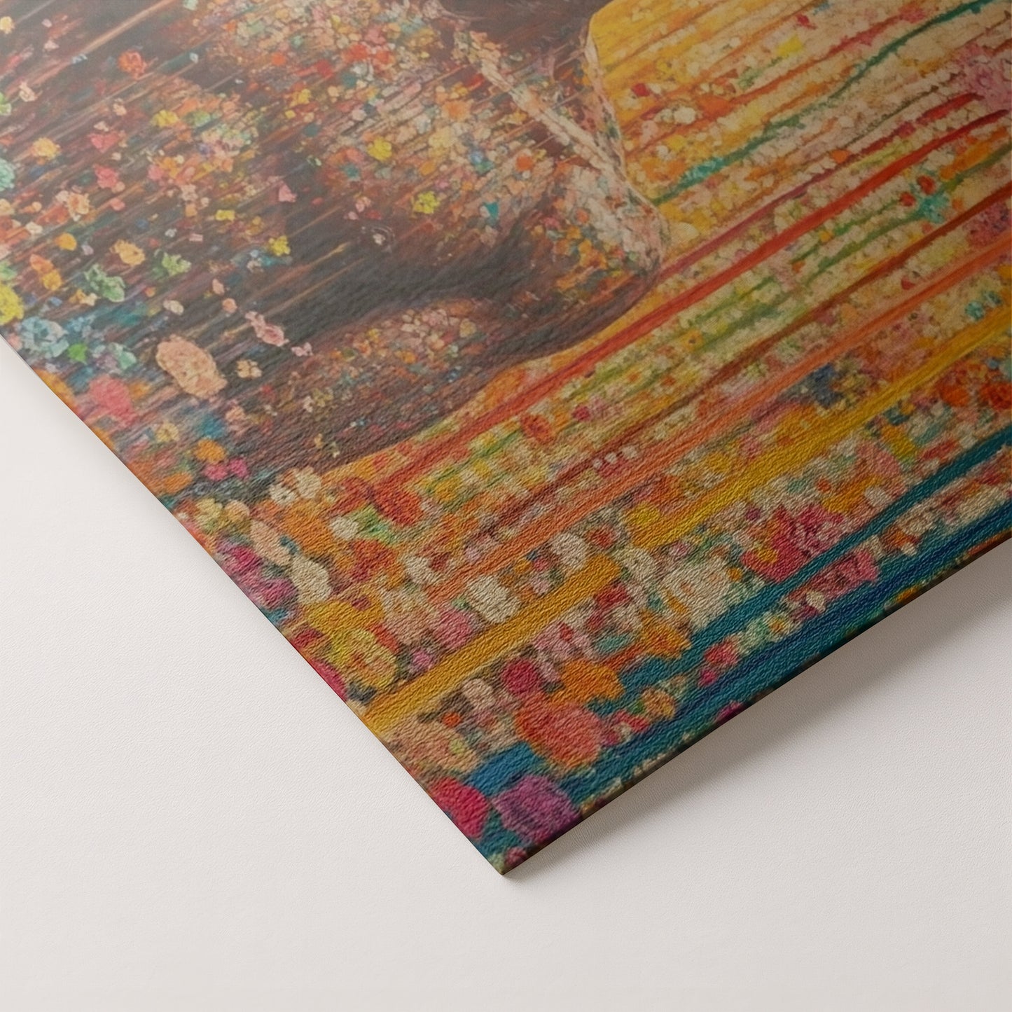 Black Man Floral Portrait African American wall art artwork by MoomZee Artwork
