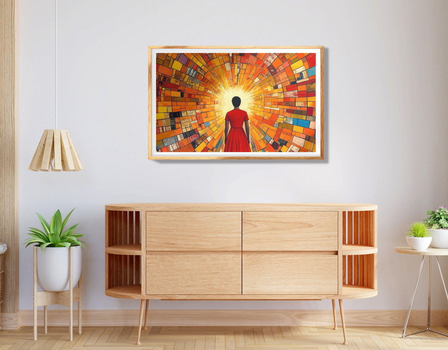 Black Woman Meditation Floral African American wall art view 74