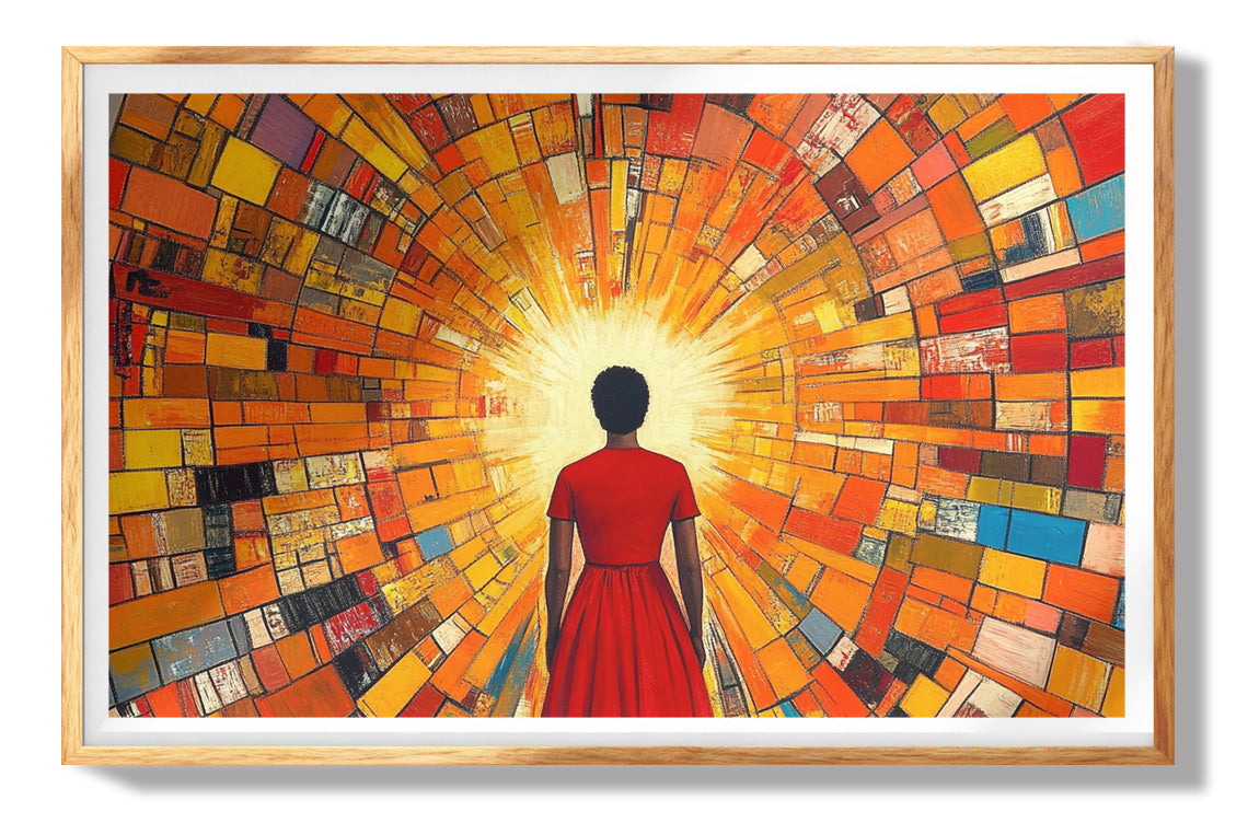Black Woman Meditation Floral African American wall art view 73