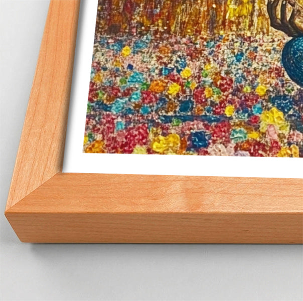 Black Woman Blue Yoga African American wall art view 82