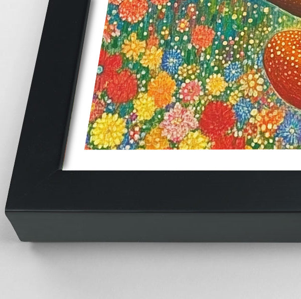 Black Woman Orange Meditation African American wall art view 70