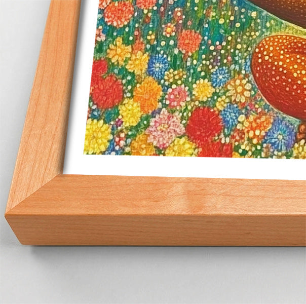 Black Woman Orange Meditation African American wall art view 82