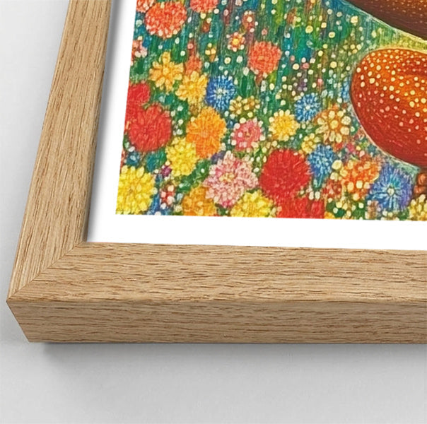 Black Woman Orange Meditation African American wall art view 76