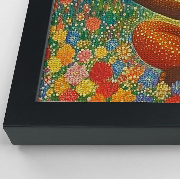 Black Woman Orange Meditation African American wall art view 28