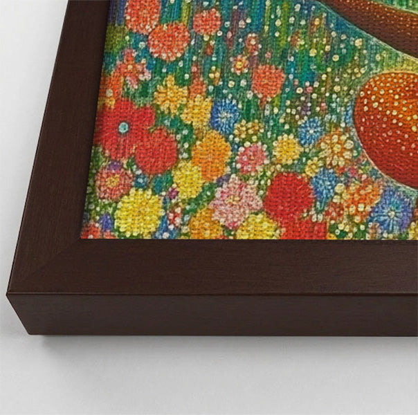 Black Woman Orange Meditation African American wall art view 34