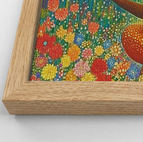 Black Woman Orange Meditation African American wall art view 52