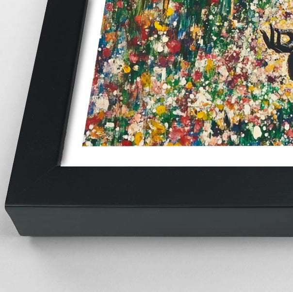 Black Woman Floral Meditation African American wall art view 70