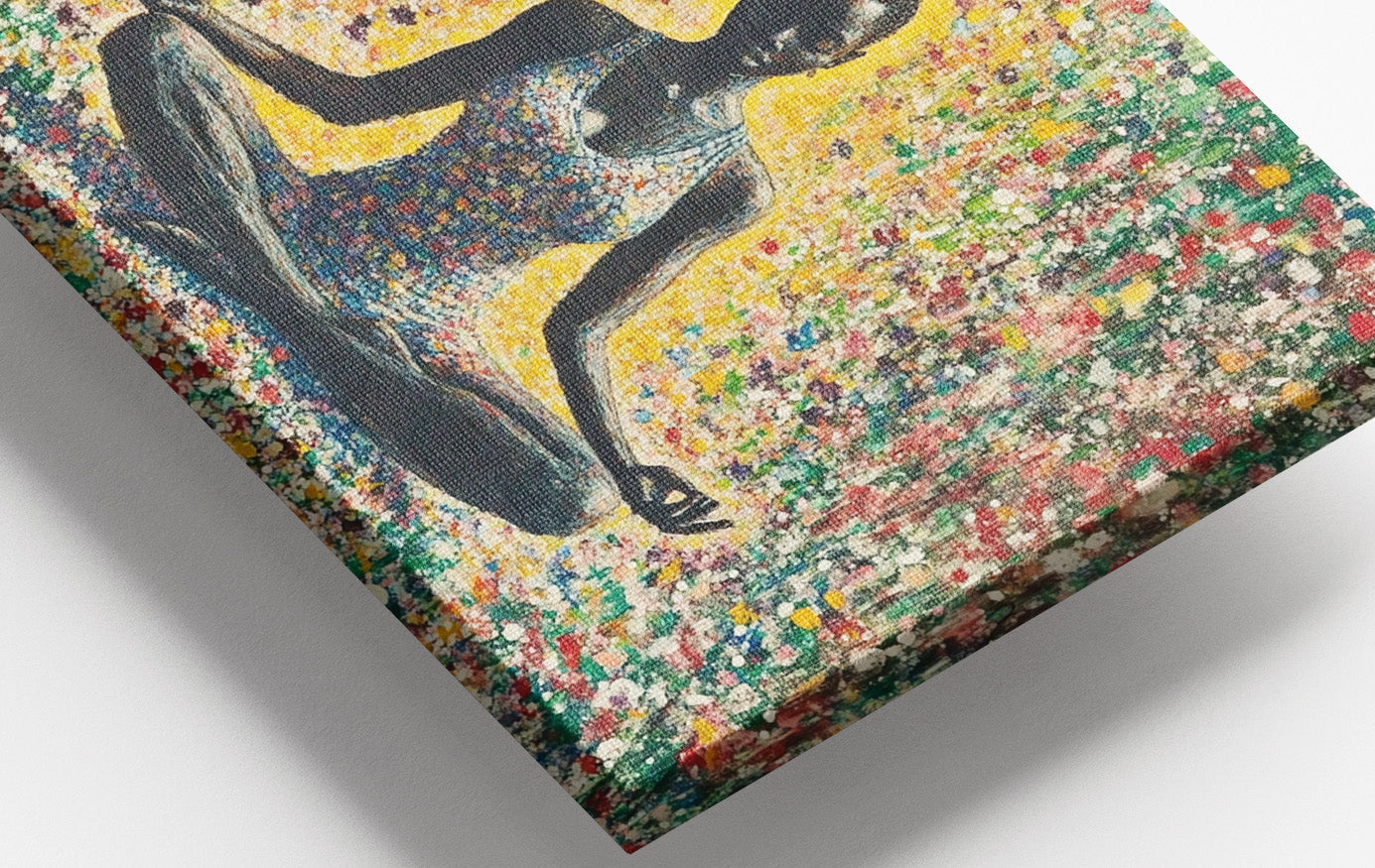 Black Woman Floral Meditation African American wall art view 16