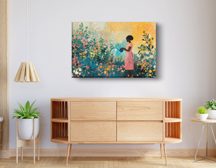 Black Girl Reading Garden Wall Art