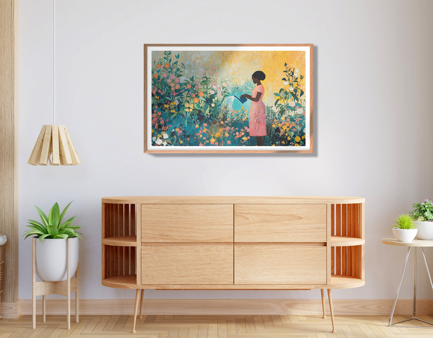 Black Girl Reading Garden Black children wall art view 80