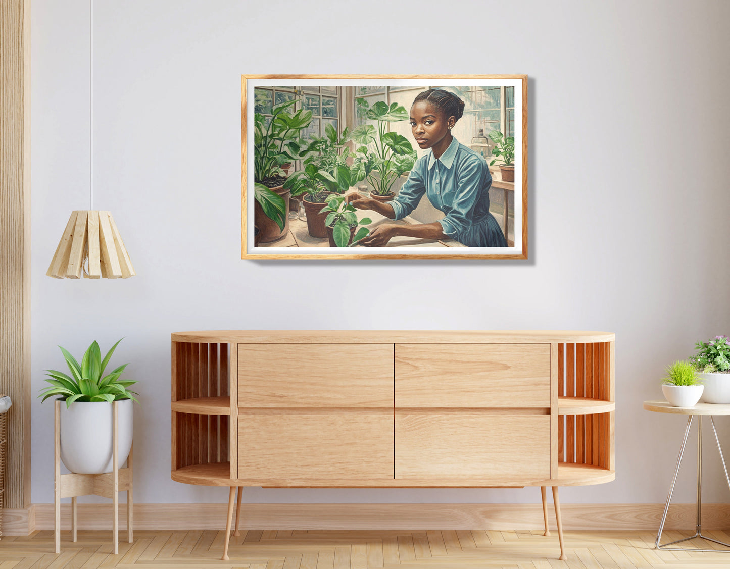 Black Girl Reading Garden Black children wall art view 74