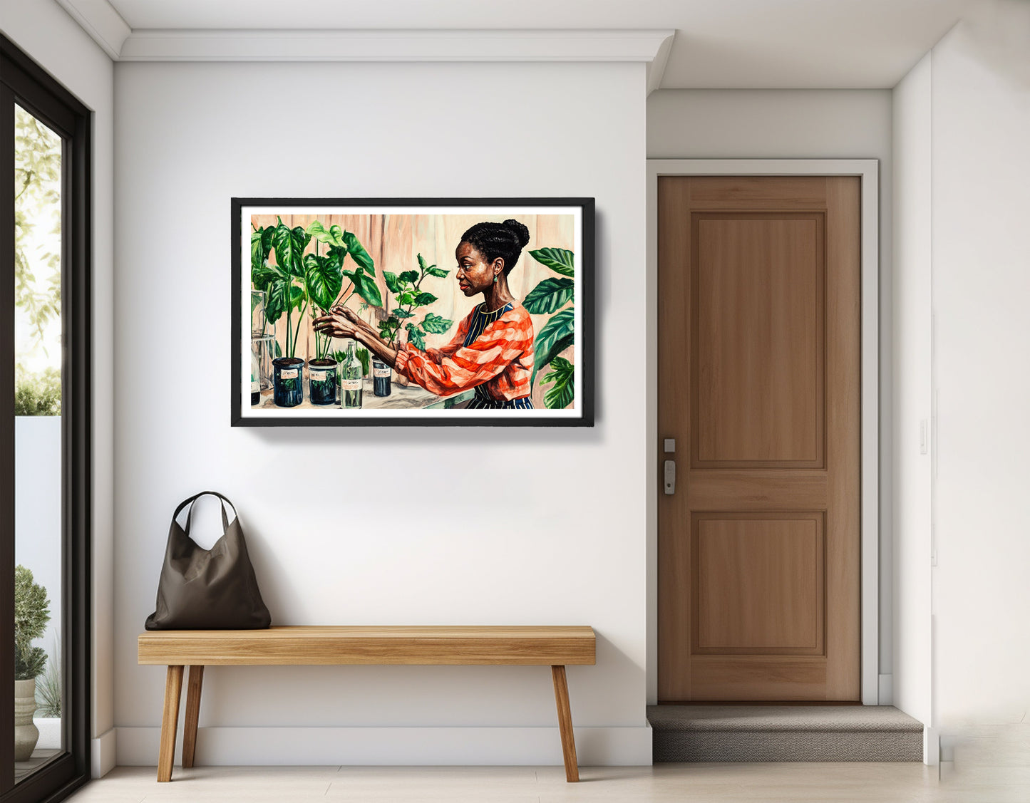 Black Woman Plant Lover African American wall art view 71