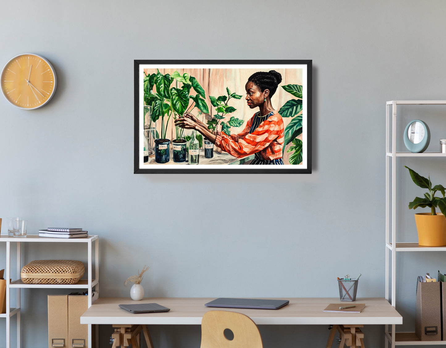Black Woman Plant Lover African American wall art view 72