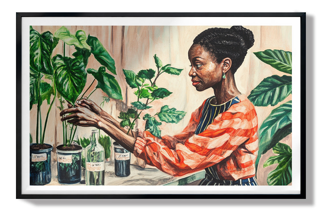 Black Woman Plant Lover African American wall art view 67