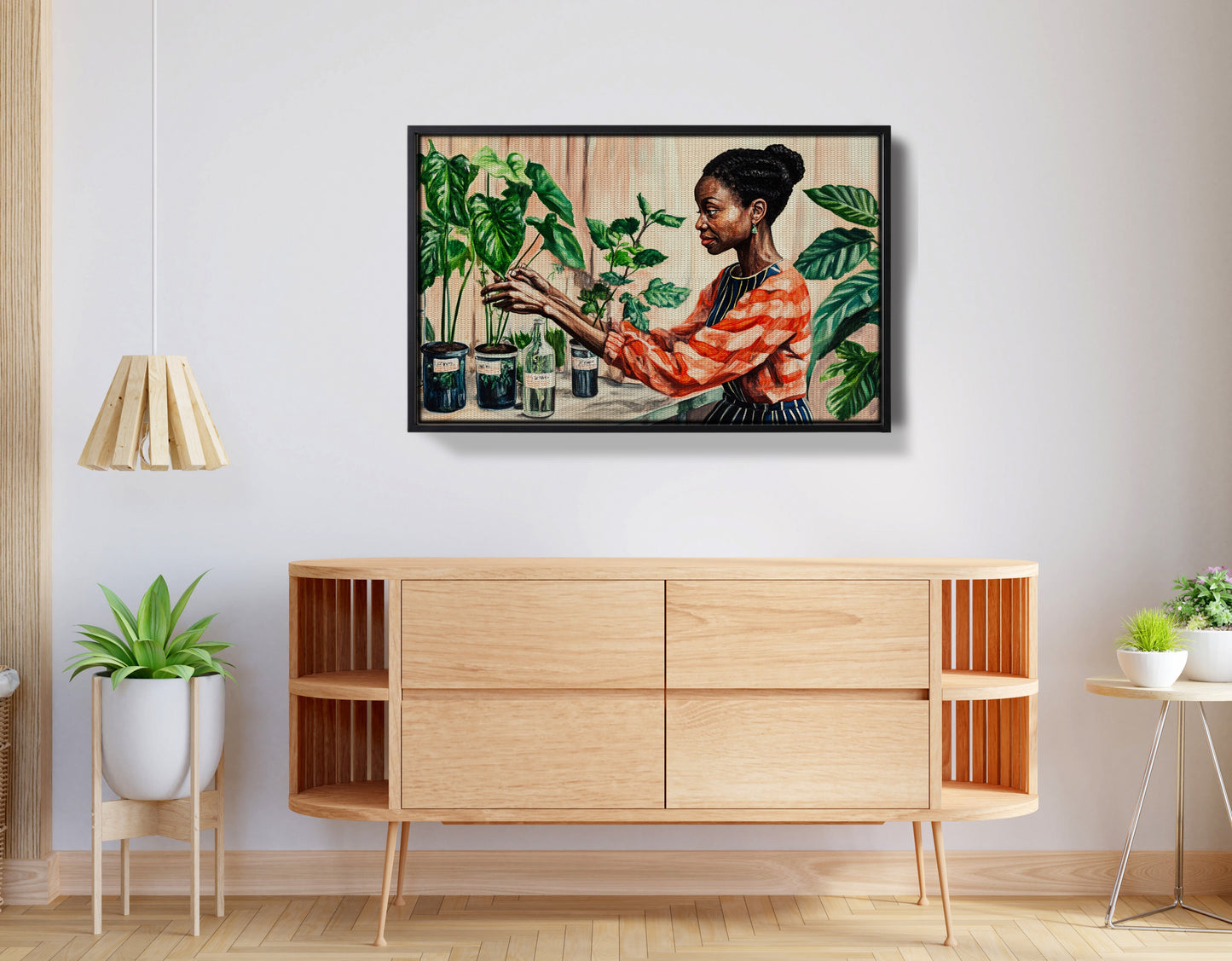 Black Woman Plant Lover African American wall art view 26