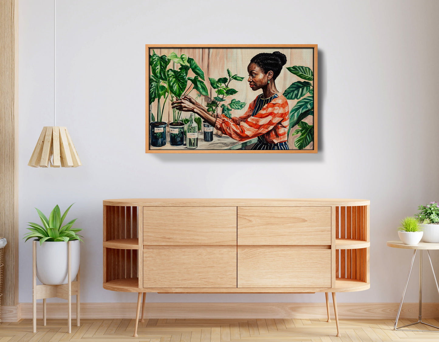 Black Woman Plant Lover African American wall art view 44