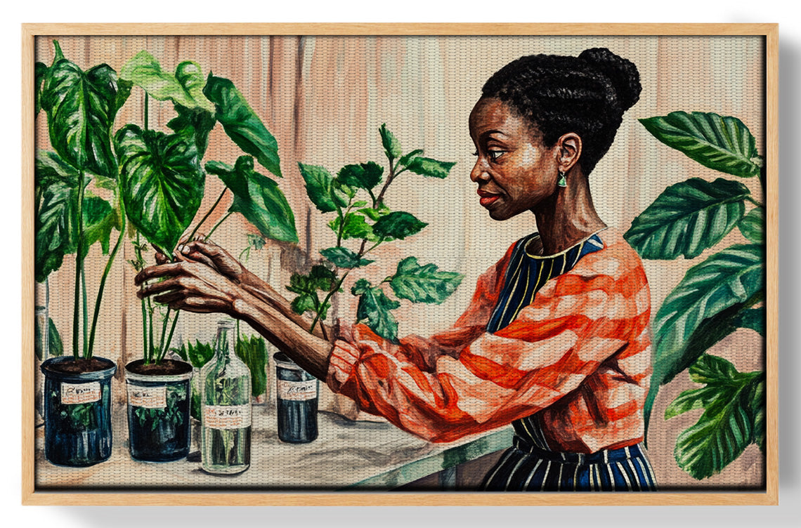 Black Woman Plant Lover African American wall art view 49