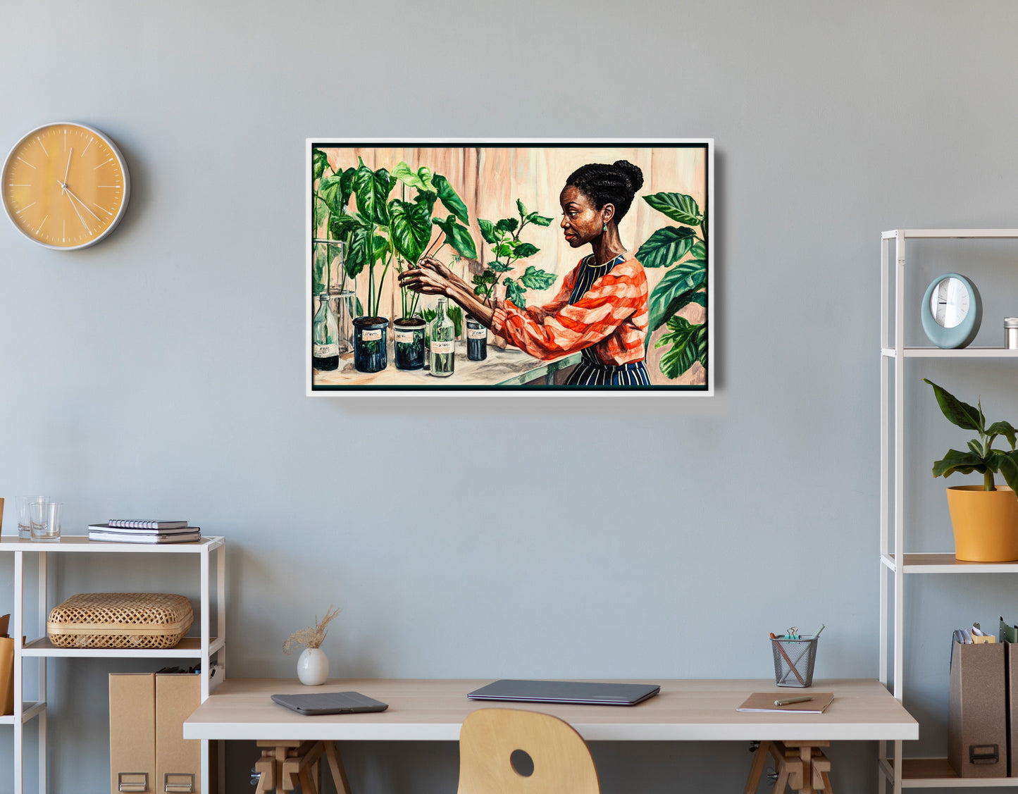 Black Woman Plant Lover African American wall art view 66