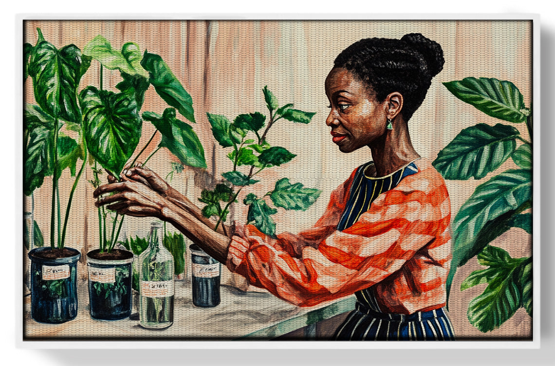 Black Woman Plant Lover African American wall art view 61